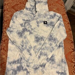 Blue and White Kids Tie-Dye Hoodie